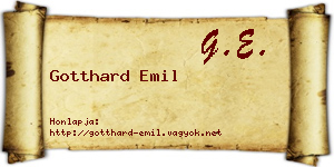 Gotthard Emil névjegykártya
