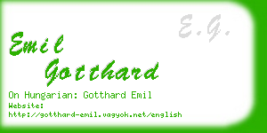 emil gotthard business card